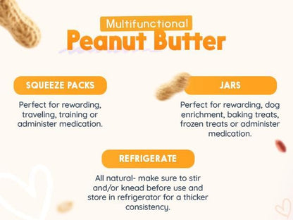 Pumpkin Pup , 100% Natural Dog Peanut Butter, Healthy Peanut Butter Dog Treats, Made in USA, (17Oz Jars)