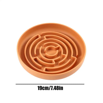 Slow Feeder Dog Bowls Silicone Maze Dog Bowl Slow Feeder Suction Cup Base Anti-Choking Pet Supplies Interactive Toys for Large