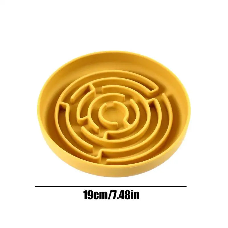 Slow Feeder Dog Bowls Silicone Maze Dog Bowl Slow Feeder Suction Cup Base Anti-Choking Pet Supplies Interactive Toys for Large