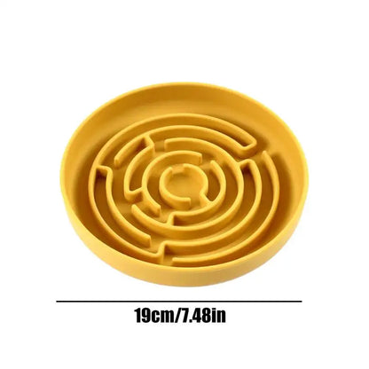 Slow Feeder Dog Bowls Silicone Maze Dog Bowl Slow Feeder Suction Cup Base Anti-Choking Pet Supplies Interactive Toys for Large
