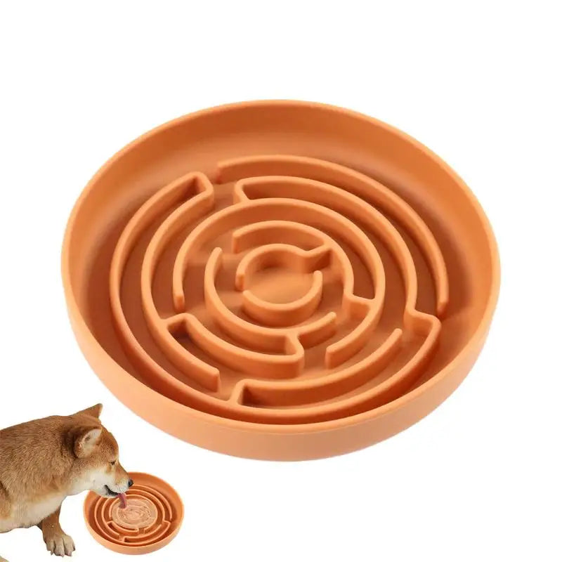 Slow Feeder Dog Bowls Silicone Maze Dog Bowl Slow Feeder Suction Cup Base Anti-Choking Pet Supplies Interactive Toys for Large