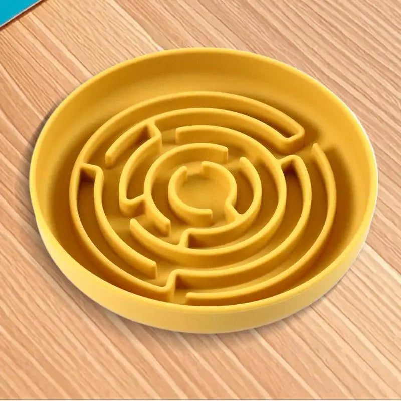 Slow Feeder Dog Bowls Silicone Maze Dog Bowl Slow Feeder Suction Cup Base Anti-Choking Pet Supplies Interactive Toys for Large