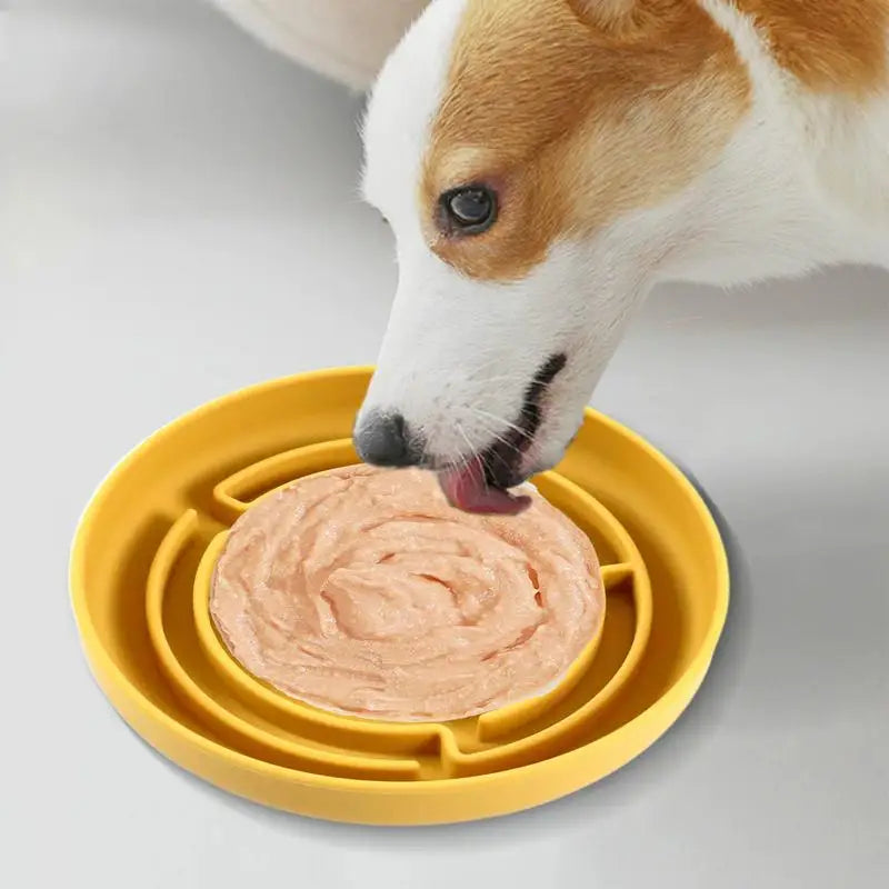 Slow Feeder Dog Bowls Silicone Maze Dog Bowl Slow Feeder Suction Cup Base Anti-Choking Pet Supplies Interactive Toys for Large