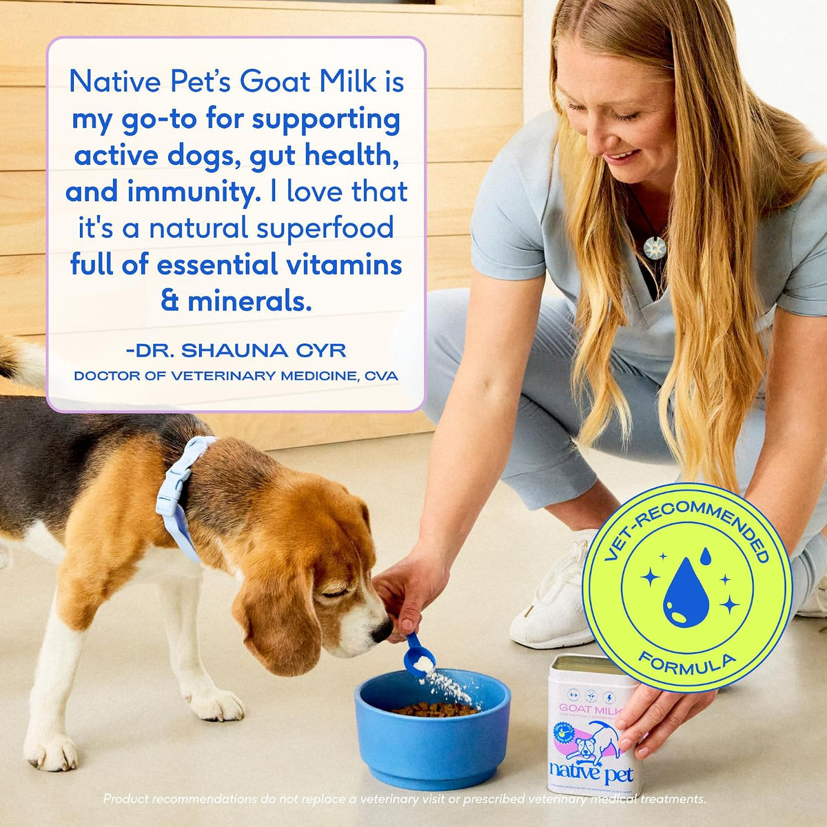 Goat Milk Powder - Dog Food Topper for Active Dogs - Post-Activity Recovery, Energy, Immune Support, Hydration & Bone Health - Whole Goat Milk with Mcts & Essential Minerals - 120 Scoops